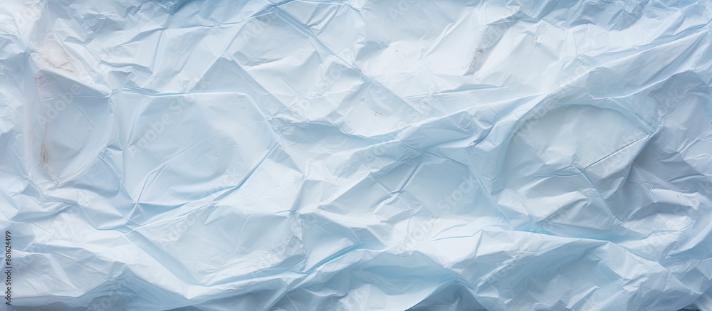 Poster texture of crumpled polyethylene film with copy space image.