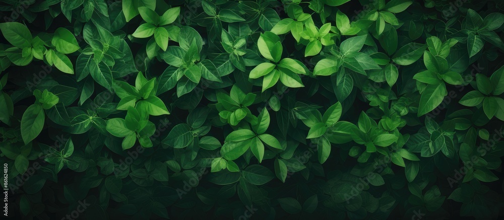 Poster a background of lush green leaves creating a natural backdrop with an inviting texture, perfect for 