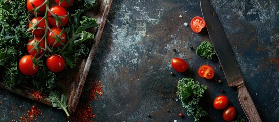 Red apple sits amidst pencils on an open notebook against an orange backdrop, symbolizing back-to-school, knowledge, education, tests, all with a designated copy space image.