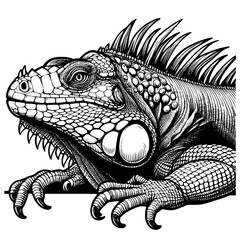 iguana lineart