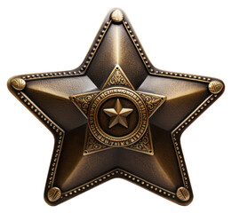 PNG Sheriff star badge white background decoration echinoderm.