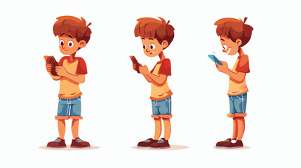 Stubborn Child Addicted To Gadgets Resists 