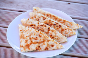 Traditional Turkish flatbread or Gozleme