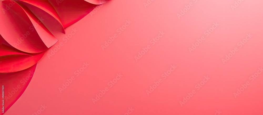 Poster vibrant pink and red paper background with copy space image for design and decoration.
