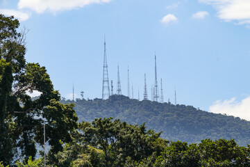 Obraz premium Sumare peak seen from Leblon in Rio de Janeiro.