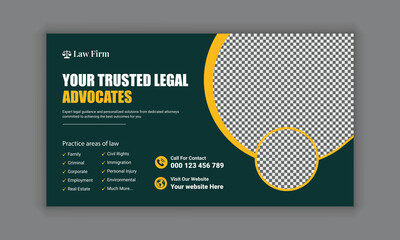 Law firm services social media post design or law consulting web banner template,  and Instagram post or square flyer template