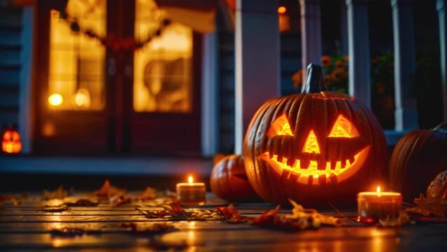 Animation of halloween pumpkin.