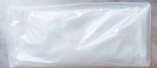 Close-up of a textured white plastic bag providing a backdrop for copy space image.