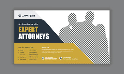 Law firm services social media post design or law consulting web banner template,  and Instagram post or square flyer template