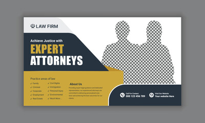 Law firm services social media post design or law consulting web banner template,  and Instagram post or square flyer template