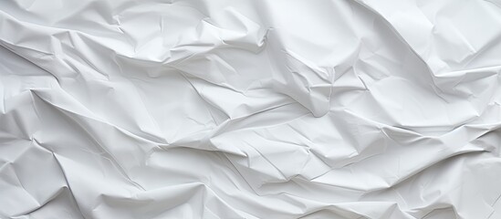Obraz premium Background with a crumpled white paper texture providing copy space image.