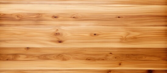 Fototapeta premium View a wooden table top from a perspective angle, isolated on a white background with a clipping path, suitable as a template for displaying products in a copy space image.