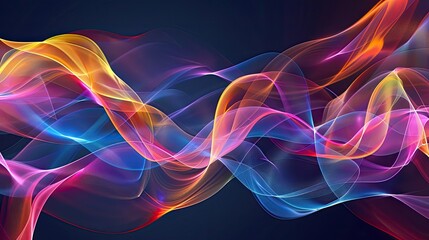 Obraz premium Colorful flowing ribbons creating a sense of dynamic motion