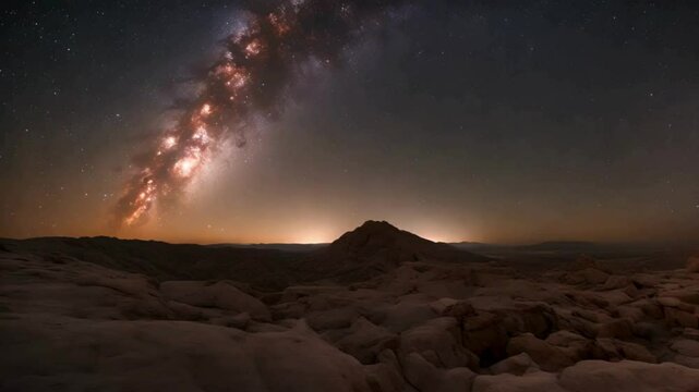 Milky way night sky ine space galaxies background 4k HDR