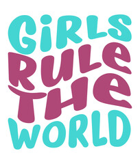 Retro, girl power Craft Design. T-shirt Design. Illustration