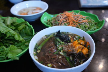 Vietnamese Food, Specialty in Hai Phong, Banh Da Cua or Crab Rice Noodle - ベトナム料理 ハイフォン名物 バインダークア