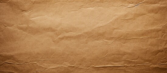 Fototapeta premium Brown paper or cardboard provides a textured backdrop for designs with copy space image.