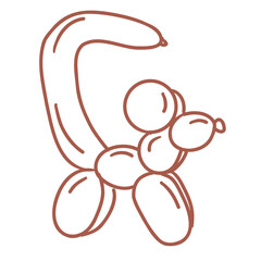 cute balloon shape of rat illustration