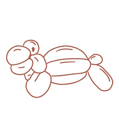 cute balloon shape of turtle illustration