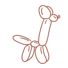 cute balloon shape of giraffe illustration