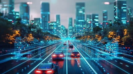 Futuristic Smart City with Autonomous Vehicles and Advanced Traffic Management System