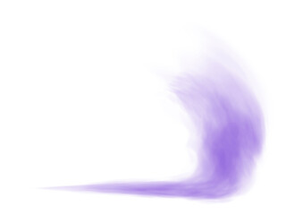 Purple fog or smoke. Purple smog clouds on floor. Cigarette smoke. Morning fog over land or water surface. Magic haze. Cloud, smoke, fog. PNG.