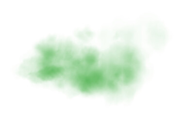 Green fog or smoke. Green smog clouds on floor. Cigarette smoke. Morning fog over land or water surface. Magic haze. Cloud, smoke, fog. PNG.
