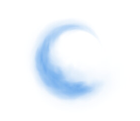 Blue fog or smoke. Blue smog clouds on floor. Cigarette smoke. Morning fog over land or water surface. Magic haze. Cloud, smoke, fog. PNG.