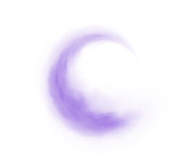 Purple fog or smoke. Purple smog clouds on floor. Cigarette smoke. Morning fog over land or water surface. Magic haze. Cloud, smoke, fog. PNG.