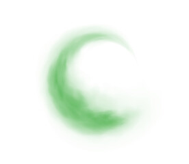 Green fog or smoke. Green smog clouds on floor. Cigarette smoke. Morning fog over land or water surface. Magic haze. Cloud, smoke, fog. PNG.
