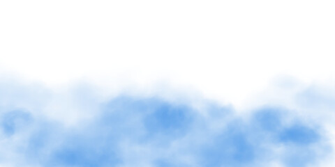 Blue fog or smoke. Blue smog clouds on floor. Cigarette smoke. Morning fog over land or water surface. Magic haze. Cloud, smoke, fog. PNG.