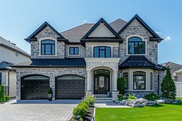 Obraz premium Exterior of a modern suburb home