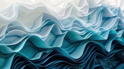 Obraz premium Digital gradient wave pattern resembling ocean waves