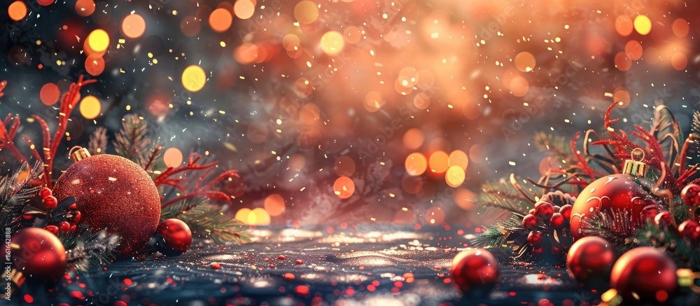 Poster background for christmas and new year holidays with space for copy image.