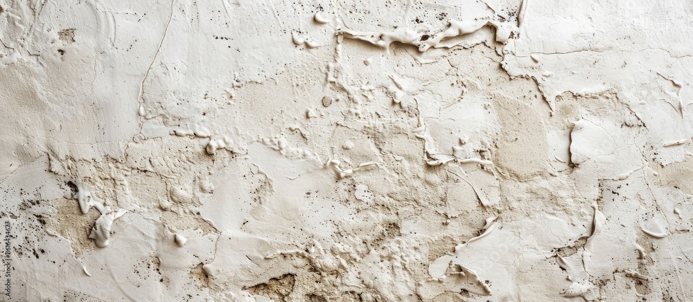 Poster Close Up retro plain cream color cement wall background texture for show or advertise or promote product and content on display and web design element concept. Old concrete wall texture background