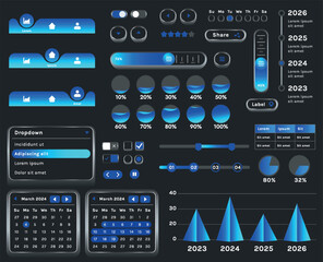 Obraz premium The image shows the interface of a modern app or web application used to track finances or plan events. Basic elements include a set of buttons, menus, and options.