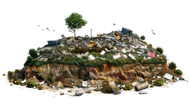 Garbage dump, transparent background PNG