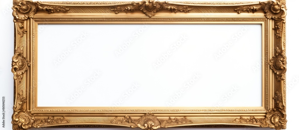 Poster A photo frame isolated on a white background with ample space for custom imagery - copy space image.