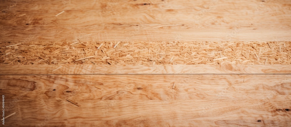 Poster background showcasing the texture of surface plywood with copy space image.