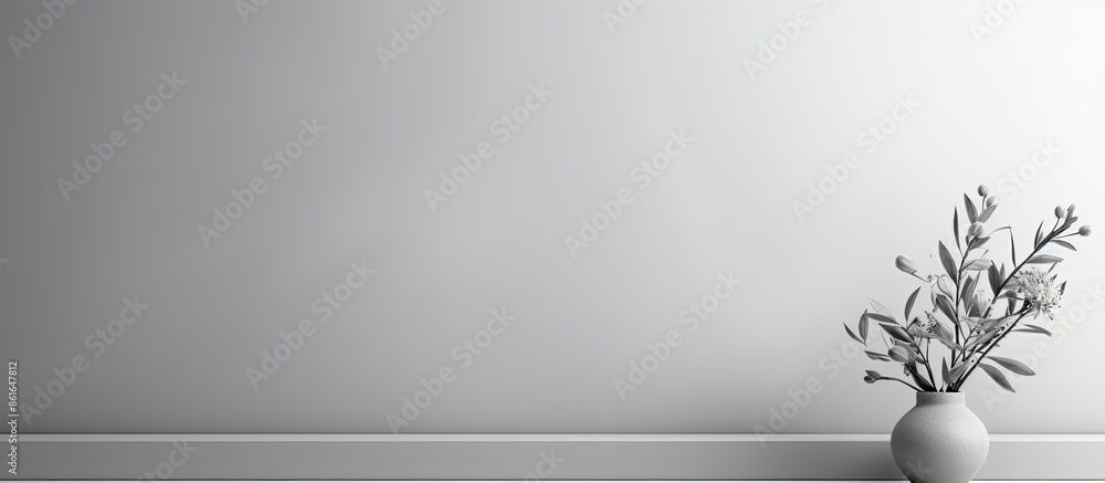 Poster Gray background with an elegant and minimalistic style, ideal for highlighting content with copy space image.
