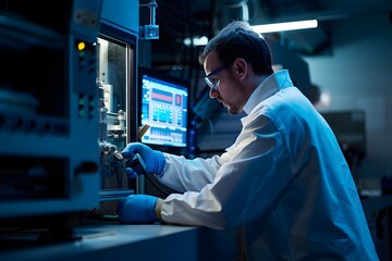 A Scientist Working in a Modern Laboratory