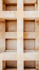 Abstract Aerial View of Symmetrical Hand Pattern with Pastel Toned Geometric Background