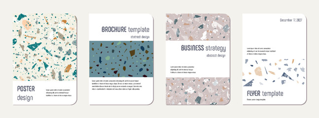 Notebook cover design. Terrazzo abstract