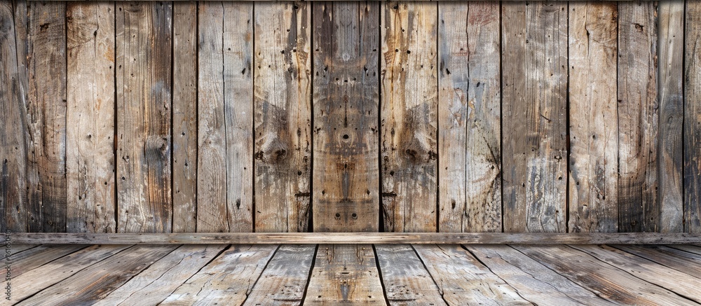 Poster wooden backdrop. with copy space image. Place for adding text or design