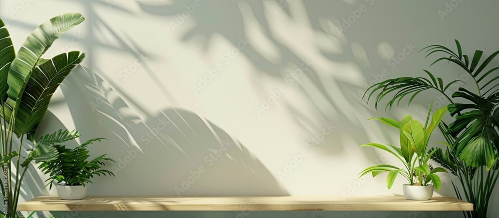 Poster botanical-themed background featuring a blank area for text or images. ideal for product promotion, 