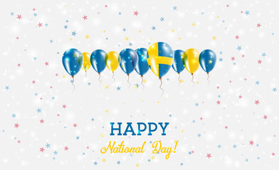 Sweden Independence Day Sparkling Patriotic