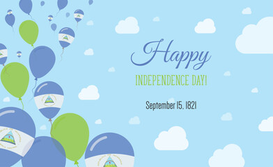 Nicaragua Independence Day Sparkling Patriotic