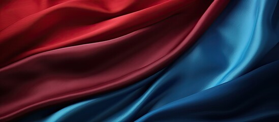Obraz premium Background with red and blue fabric texture, ideal for copy space image.