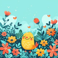 Sure, here are 50 professional prompts for creating illustration templates for Adobe Stock, focusing on flowers, fruits, and cute pets with ample copy space for text