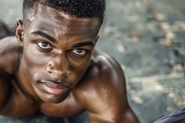 A person is seen laying on the ground, with no context provided